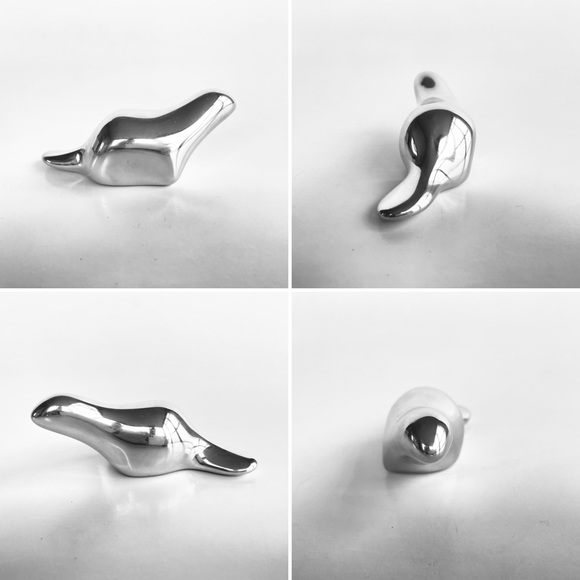 Silver Metal Animal Figurine - Picture 5 of 16